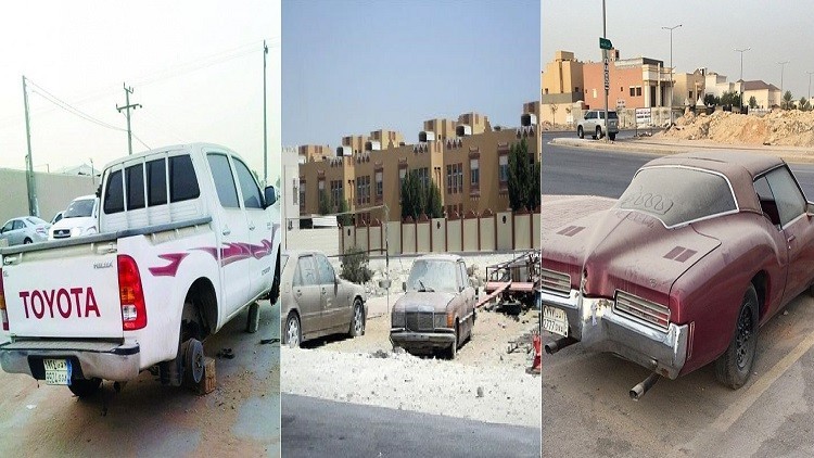 الرياض تنظف شوارعها من المركبات المهملة