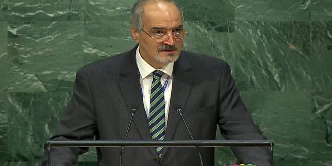 Al-Jaafari: Terrorism is main cause of humanitarian crisis and combating it demands cooperation with Syrian government
