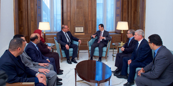President al-Assad calls for adopting a collective pan-Arab project through deep party and social dialogue