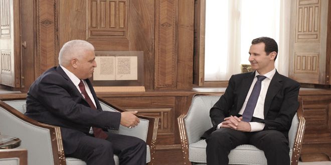 President al-Assad receives message from Iraqi PM on cooperation in combating terrorism