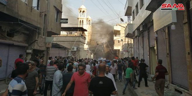 Eleven persons injured in a terrorist explosion of a car bomb in Qamishli