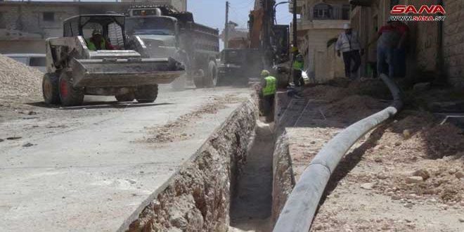تأهيل شبكة مياه الشرب في منطقة خان شيخون بريف إدلب المحرر