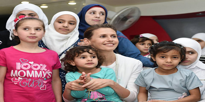 Mrs. al-Assad visits Dar al-Rahma Orphanage-VIDEO