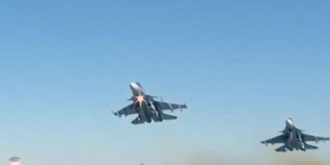 Updated-Syrian army air force destroys a number of terrorists vehicles, kills scores of them in Aleppo