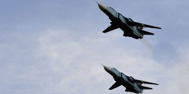The army air force kills scores of terrorists in Hama, Homs countryside