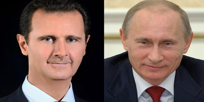 President al-Assad congratulates Putin on winning presidential elections