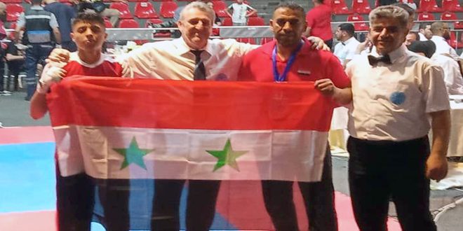 ذهبية وفضيتان لسورية في بطولة الأندية الدولية للكيك بوكسينغ في الأردن