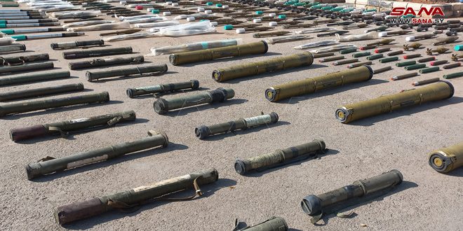 ضبط كميات كبيرة من الأسلحة بين محافظتي درعا والقنيطرة بينها أسلحة إسرائيلية وأمريكية